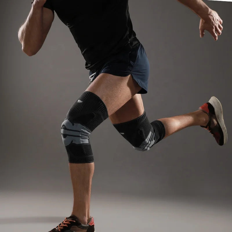JINGBA Pro Knee Sleeve with Stabilizers & Patella Gel Pad