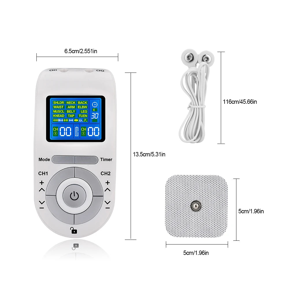 Multi-Mode TENS & EMS Therapy Device – Muscle & Nerve Pain Relief